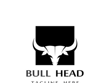 Bull head horns logo design. preview picture