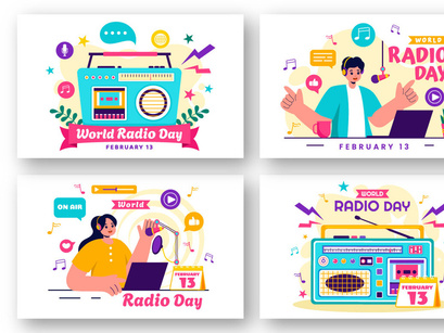 13 World Radio Day Illustration