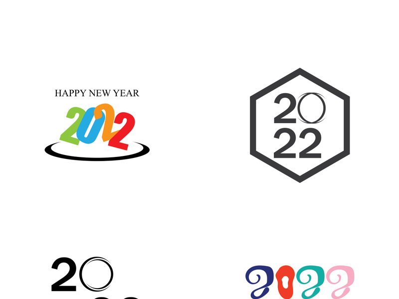 happy new year 2022 vector illustration design template