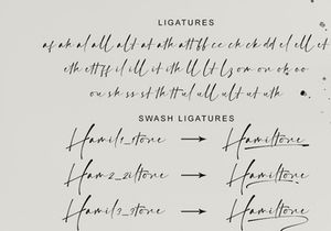 Hamiltone Signature font