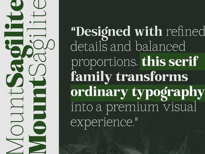Mount Sagilite – Modern Serif Family Typeface with Variable Font