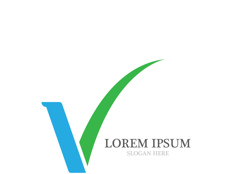 V  Logo Template vector icon illustration design