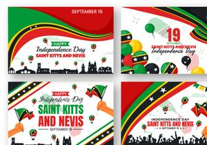 12 Independence Day Saint Kitts and Nevis Illustration