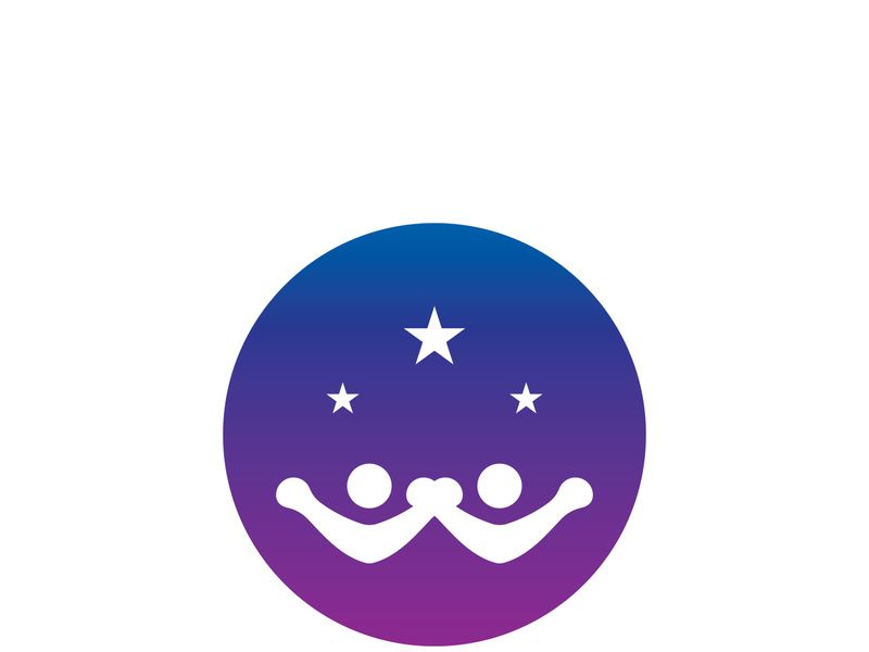 People star logo design to achieve a success or dream.