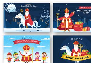 15 Saint Nicholas Day or Sinterklaas Illustration