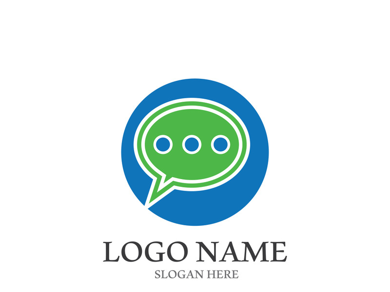 Speech bubble icon logo template vector illustration