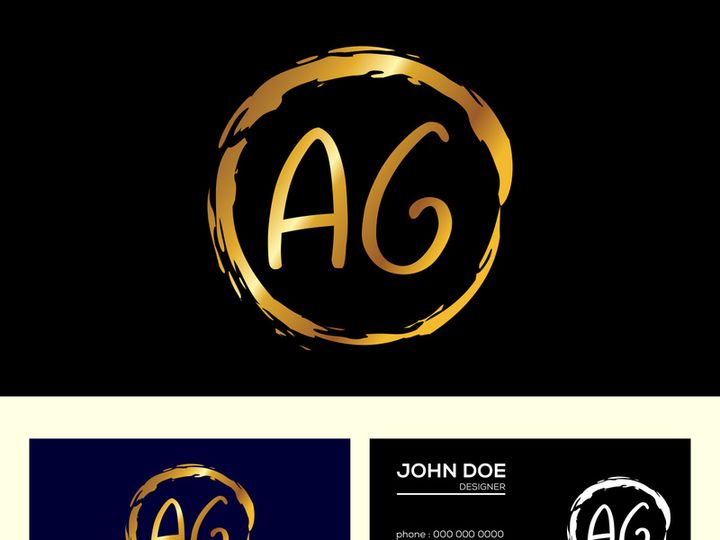 Initial Monogram Letter A G Logo Design Vector. Graphic Alphabet Symbol For Corporate Business