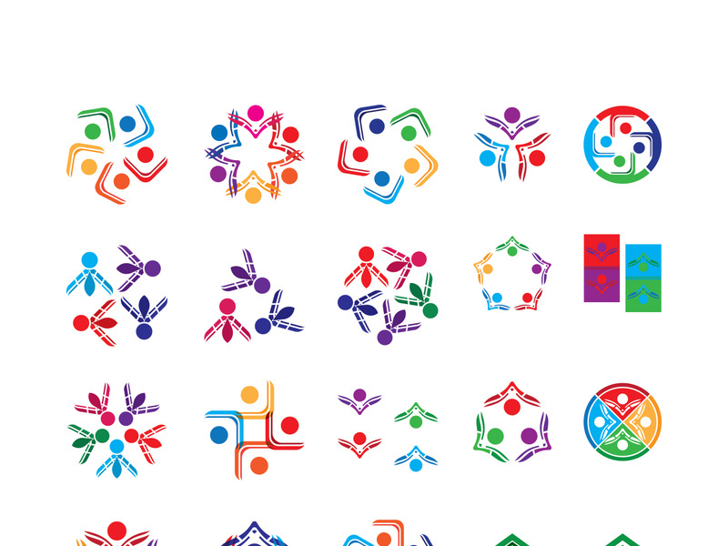 Community logo and symbol vector icon template