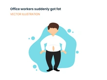 Office worker suddenly got fat