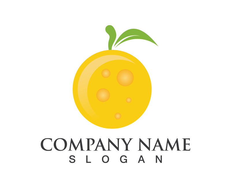 Orange logo design Vector icon illustration design