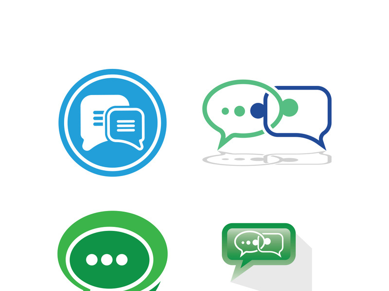 message bubble logo and symbol speech icon illustration
