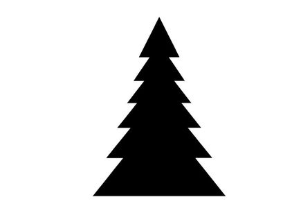 Simple Christmas Tree Icon for Holiday Design and Decorations