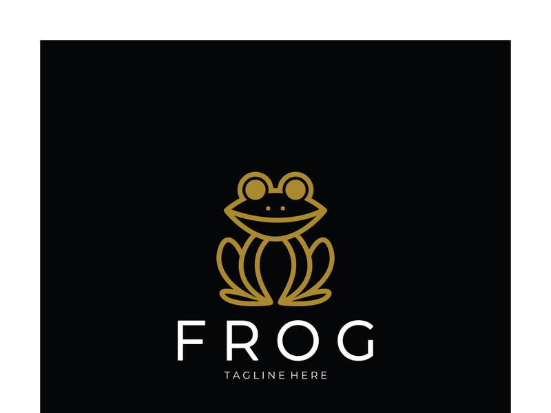 frog logo simple vector design template