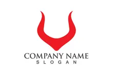 Devil horn vector icon logo design illustration template