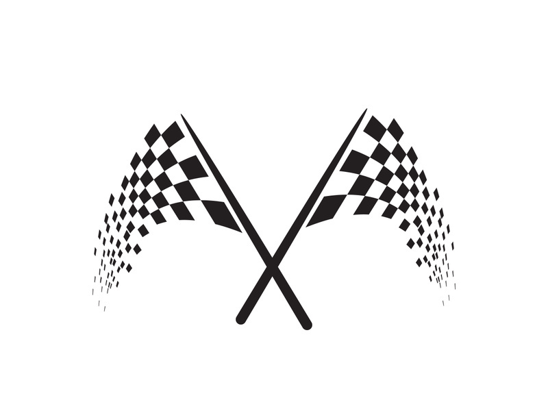 Race flag design illustration