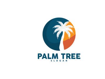 Palm Tree Logo, Beach Vector, Summer Design preview picture