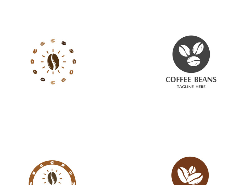 Premium coffee bean logo design.