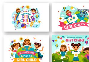 10 International Day of the Girl Child Illustration