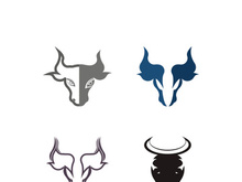 Bull head logo vector icon design illustration