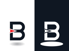 B letter logo template vector illustration