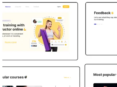 WebSite Template Skyfit For Figma And Photoshop