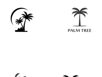 Summer palm tree logo design. preview picture