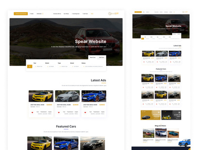 Sell and Buy Car Website Layout