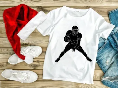 American football player in action