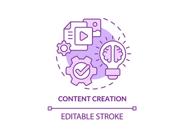 Content creation purple concept icon preview picture