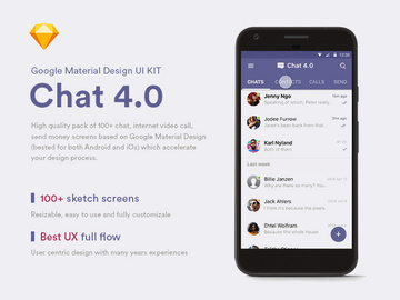 Chat 4.0 - Google Material Design UI KIT preview picture