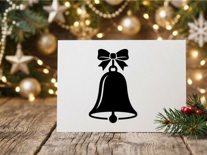 Christmas Bell with Bow for Holiday Celebration and Festive Decor
