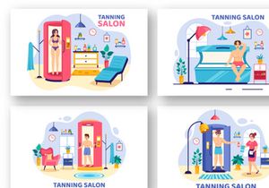 10 Tanning Salon Illustration