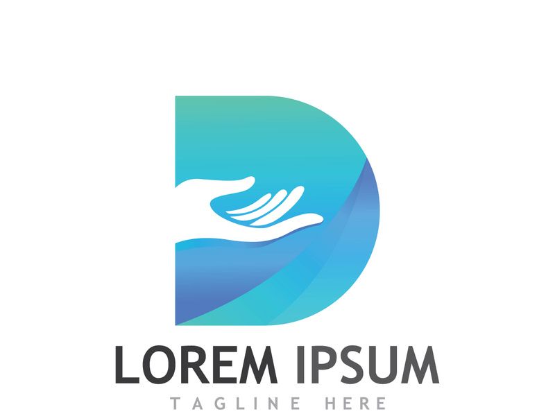 Modern initial letter D initial logo.