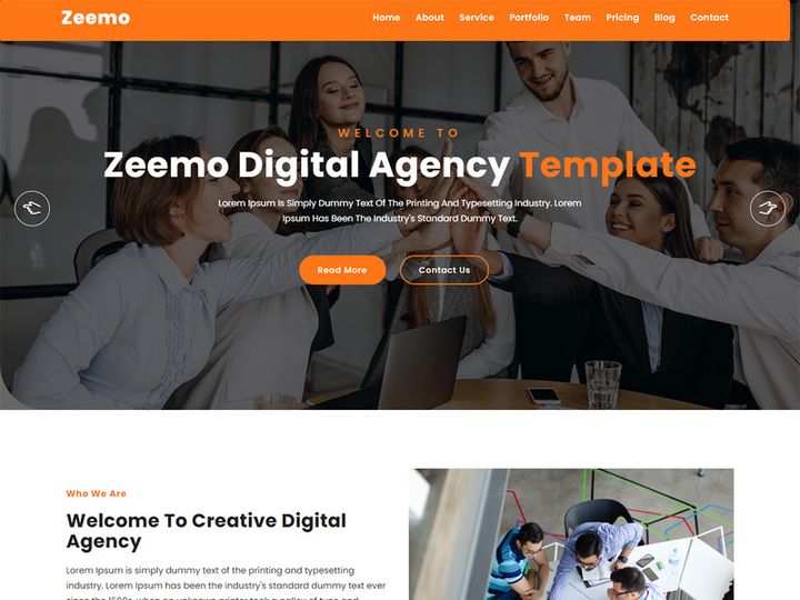 Zeemo Digital Agency HTML5 Landing Page Template