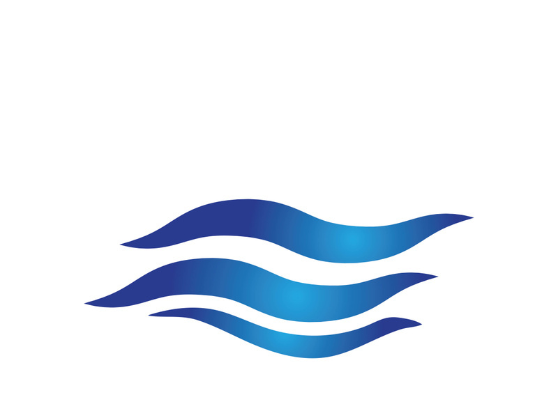 Wave beach vector illustration design logo