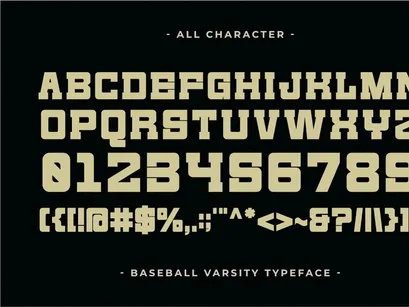 Baseball Varsity - Condensed Slab Serif Font