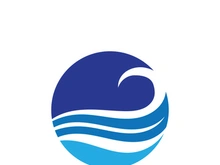Water wave icon vector template logo