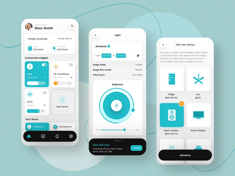 Energy Saver Mobile App Design