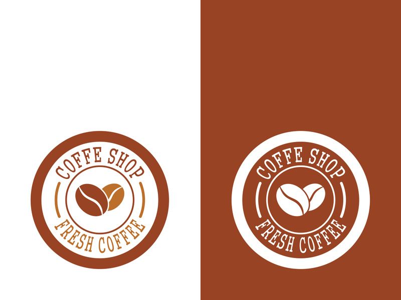 Coffee bean icon vector illustration template
