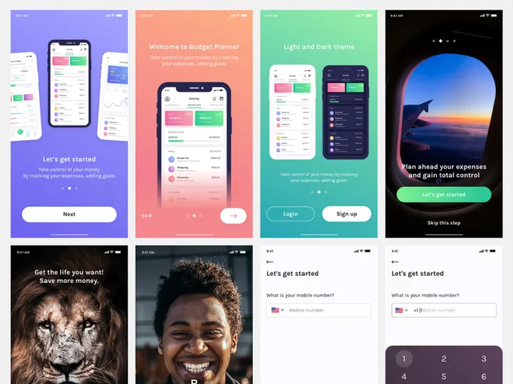 Budget Planner - Onboarding Screens