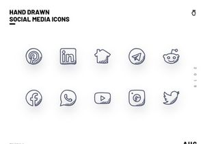 Hand-drawn Social Media Icons