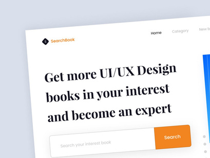 Hero Section to Find UI/UX Design books