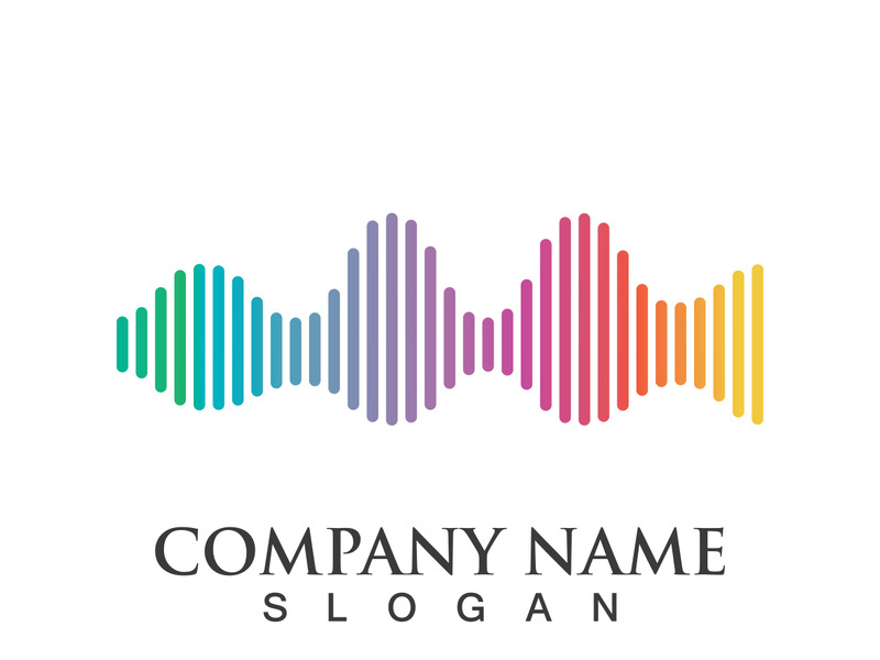 Sound waves vector illustration design template