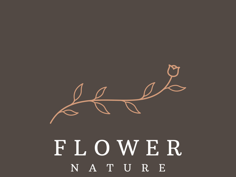 Hand drawn natural organic botanical feminine delicate logo for florist, wedding, badge, photographer and beauty.
