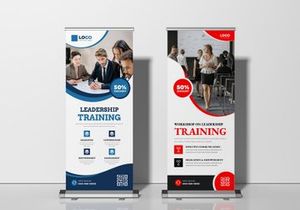 Workshop de Treinamento em Liderança Suporte Roll Up Standee