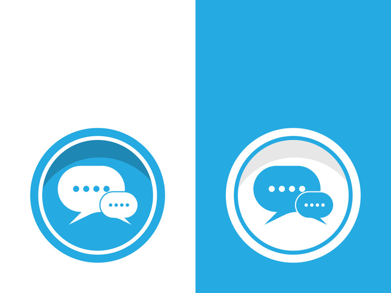 Speech bubble icon logo template vector illustration
