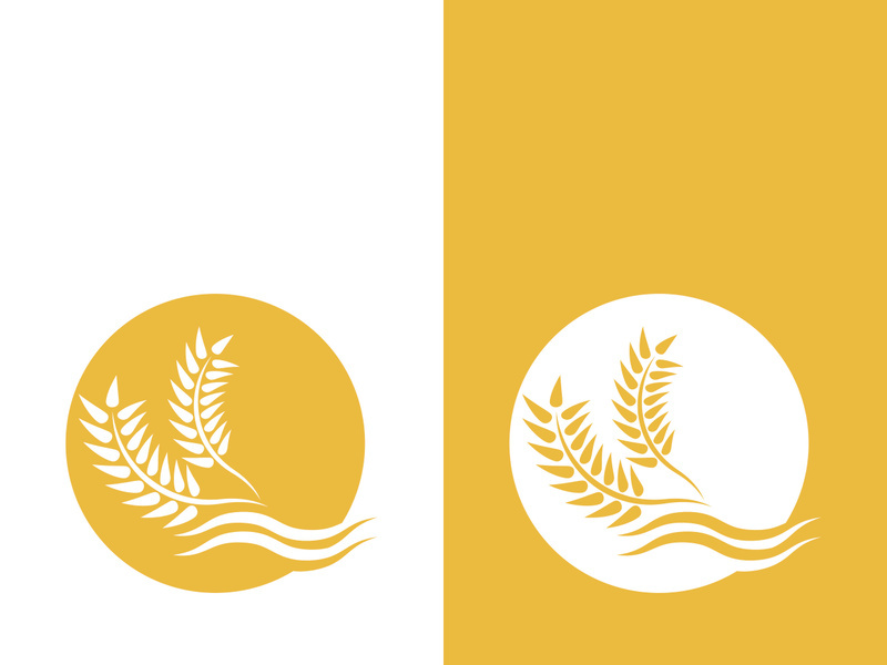 Wheat logo vector icon illustration design