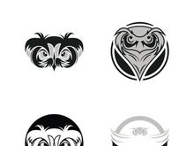 Owl logo icon design animal and simple business abstract vector