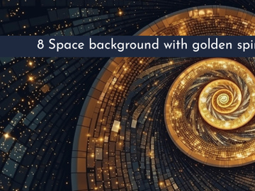 Space background with golden spiral preview picture