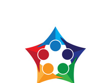 Community logo business template and icon people vector